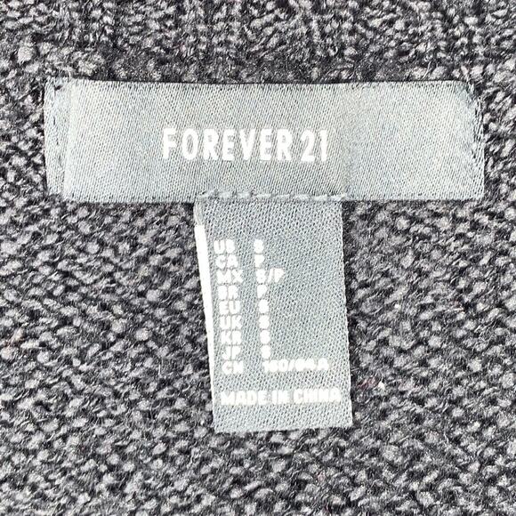 Forever 21 Sweater Top Black Knitted Size Small Long Sleeve Round Neckline - Picture 7 of 7